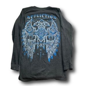 affliction reversible long sleeve shirt